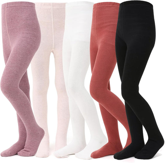 Baby Girl Tights Thick Knit Leggings Stockings Cotton Pantyhose for Newborn Infant Toddler 3/4/5/6 Pack