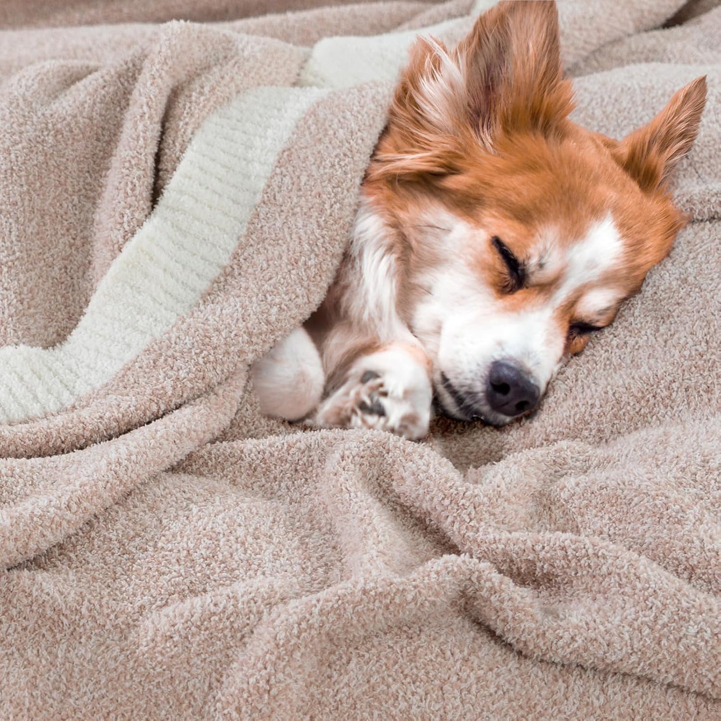 NEXHOME PRO Super Soft Throw Blankets for Couch, Reversible Warm Blanket Cozy Knit Blankets for Women, Fuzzy Plush Lightweight Throws for Sofa, Bed, Picnic, Heather Terracotta, 50 x 60 inches