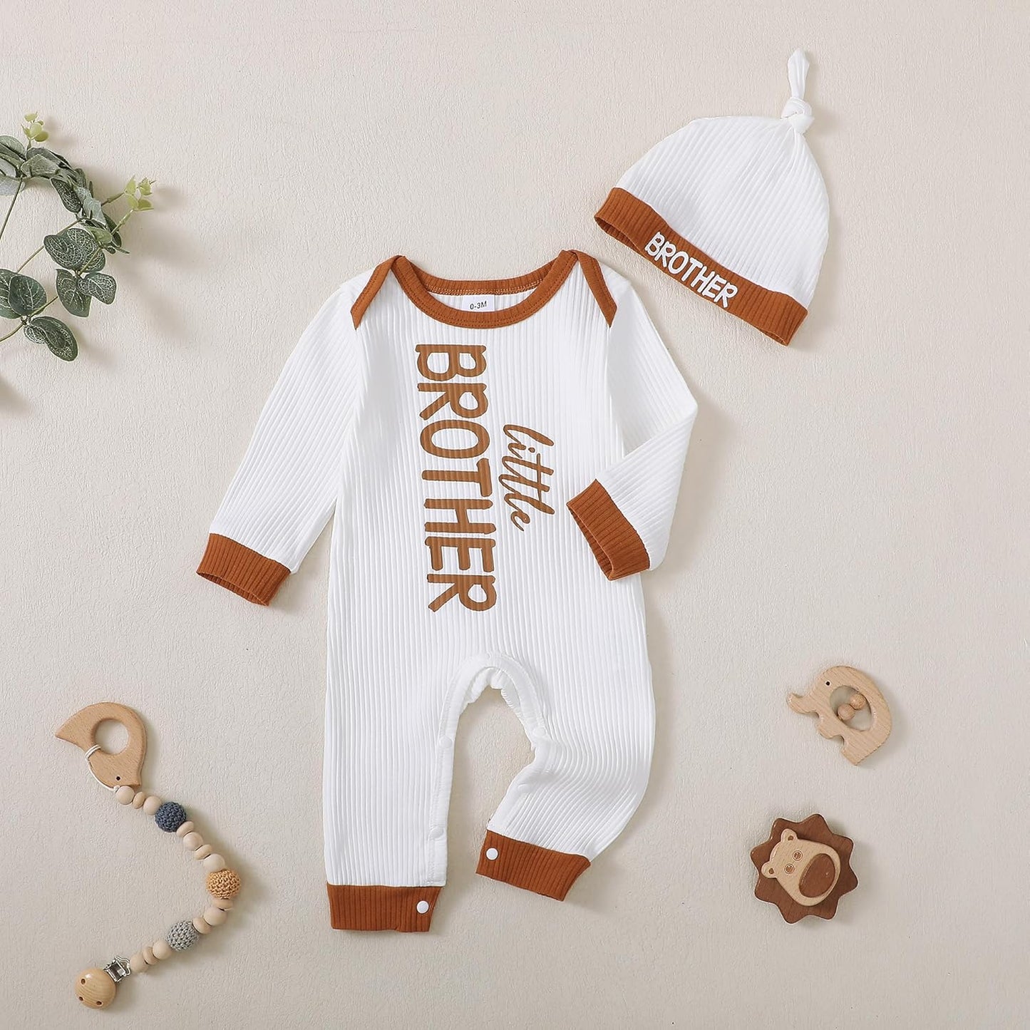 NZRVAWS Baby Boy Clothes Preemie Infant Boy Bear Outfits Jumpsuit Bodysuit Letter Print Romper
