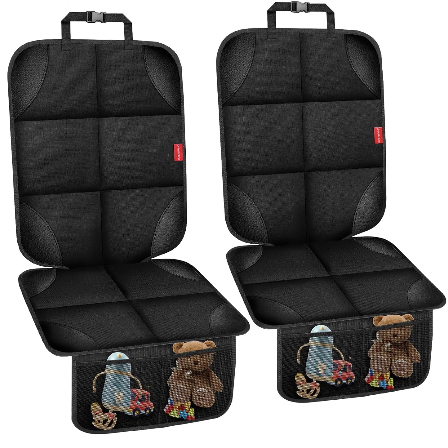 Car Seat Protector for Child Car Seat, 600D Fabric Safe Car Seat Cover with Upgraded Non-Slip Backing, Waterproof Seat Protector Under Baby Car Seat with Thick Padding