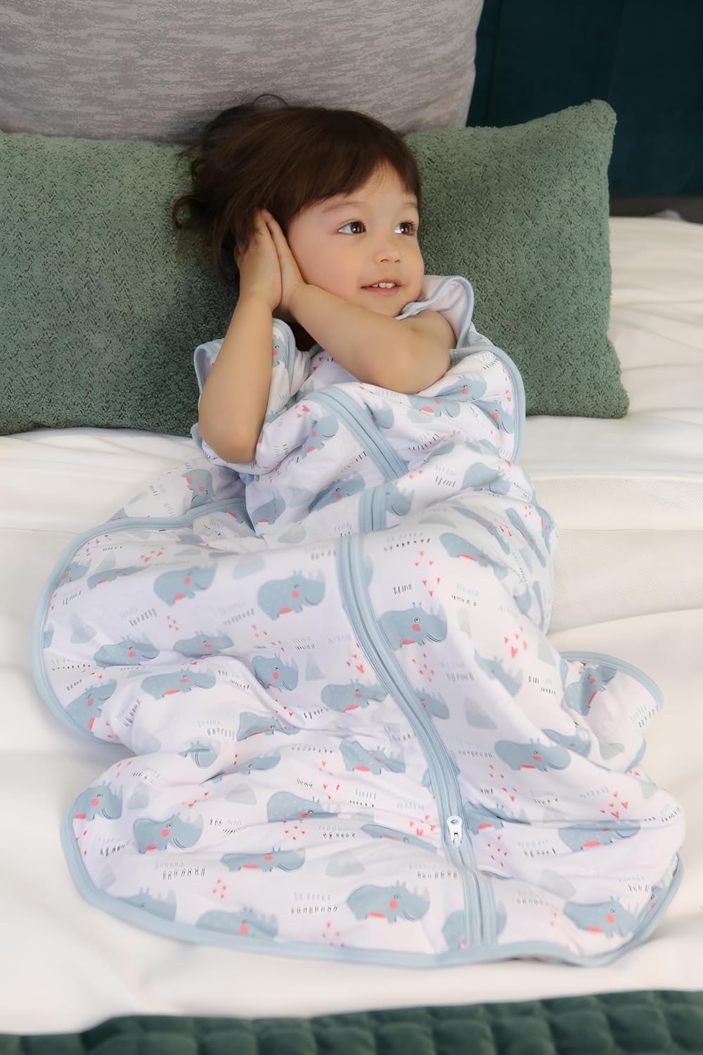 Baby Sleep Sack 2-4 T 95% Rayon from Bamboo 5% Spandex Boys & Girls Wearable Blanket 1.0 TOG Toddler Sleeping Sack 2- Way Zipper X-Large