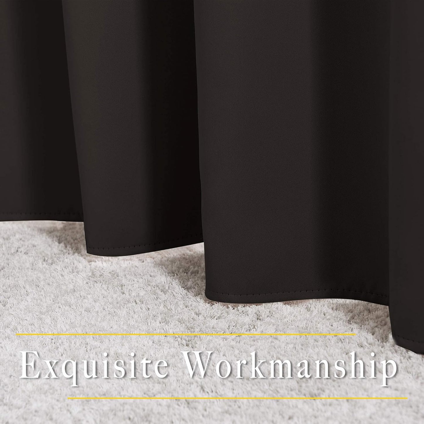 NICETOWN Toffee Brown Short Window Curtains for Windows 50 inch Long - Solid Grommet 50% Light Reducing Thermal Insulated Curtain Panels for Kitchen/Bedroom (W34 x L50, 1 Pair)