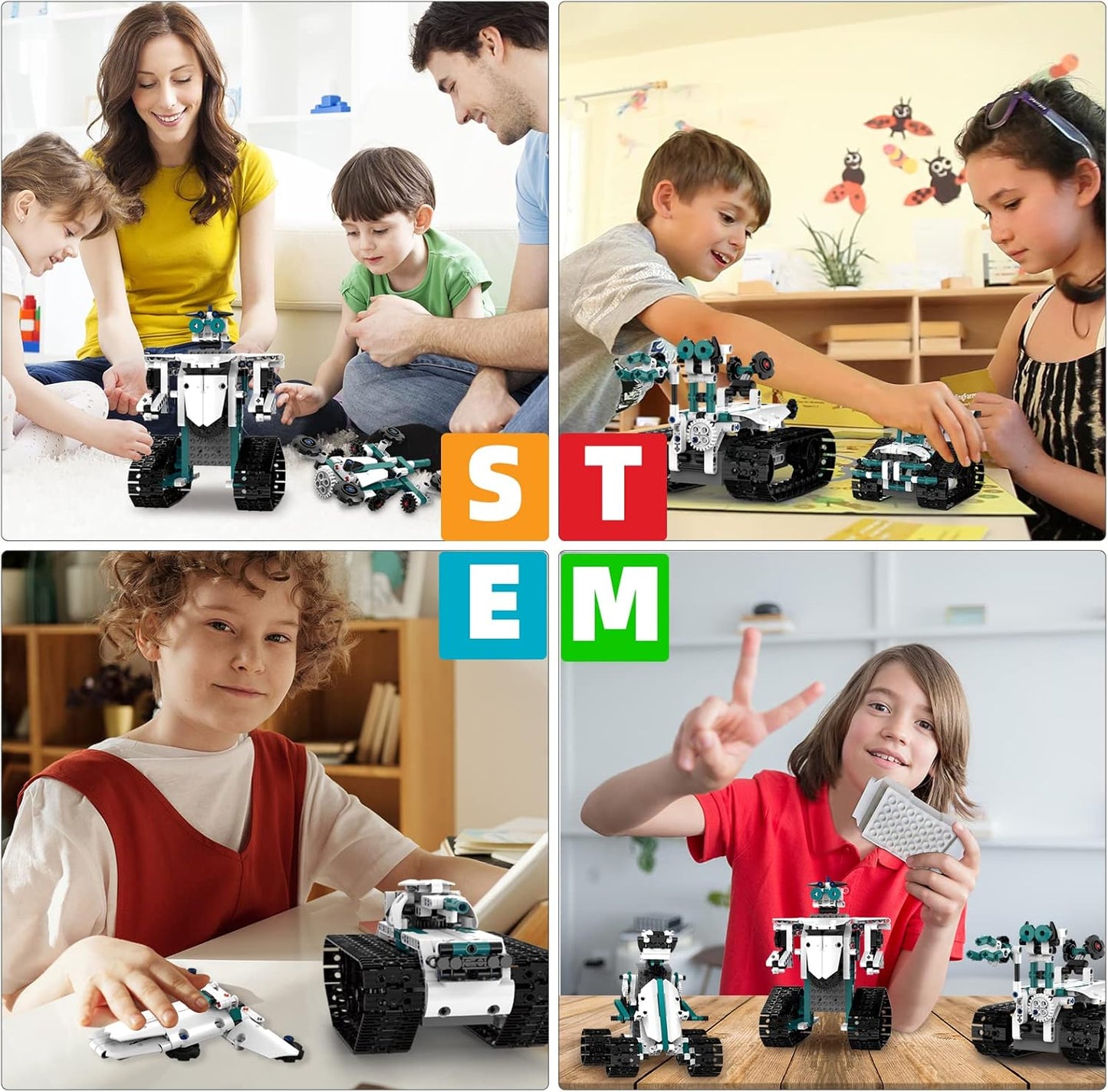 STEM Robot Toys for 8-14, 12 in 1 Remote Control Robotics Toys for Kids, Programmable Building Robot Kit Birthday Present for Science Educational(469 Pcs)