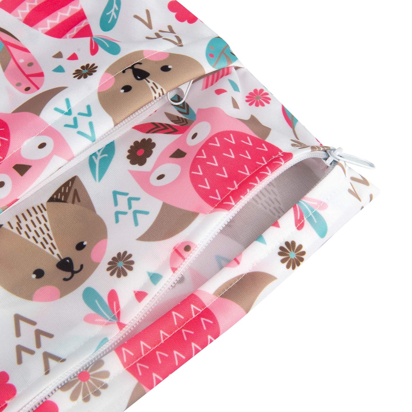 babygoal Wet Dry Bags for Baby Cloth Diapers, Washable Travel Bags, Beach, Pool, Gym Bag for Swimsuits & Wet Clothes with Two Zippered Pockets 3 Pack, 3LN11