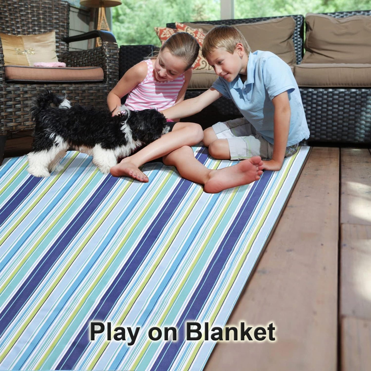 Beach Blanket Extra Large Picnic Blankes Sandproof Waterproof Outdoor Indoor Blanket Lightweight Handy Mat Portable Beach Mat for Camping Hiking Travel Park Grass 80" x 80"