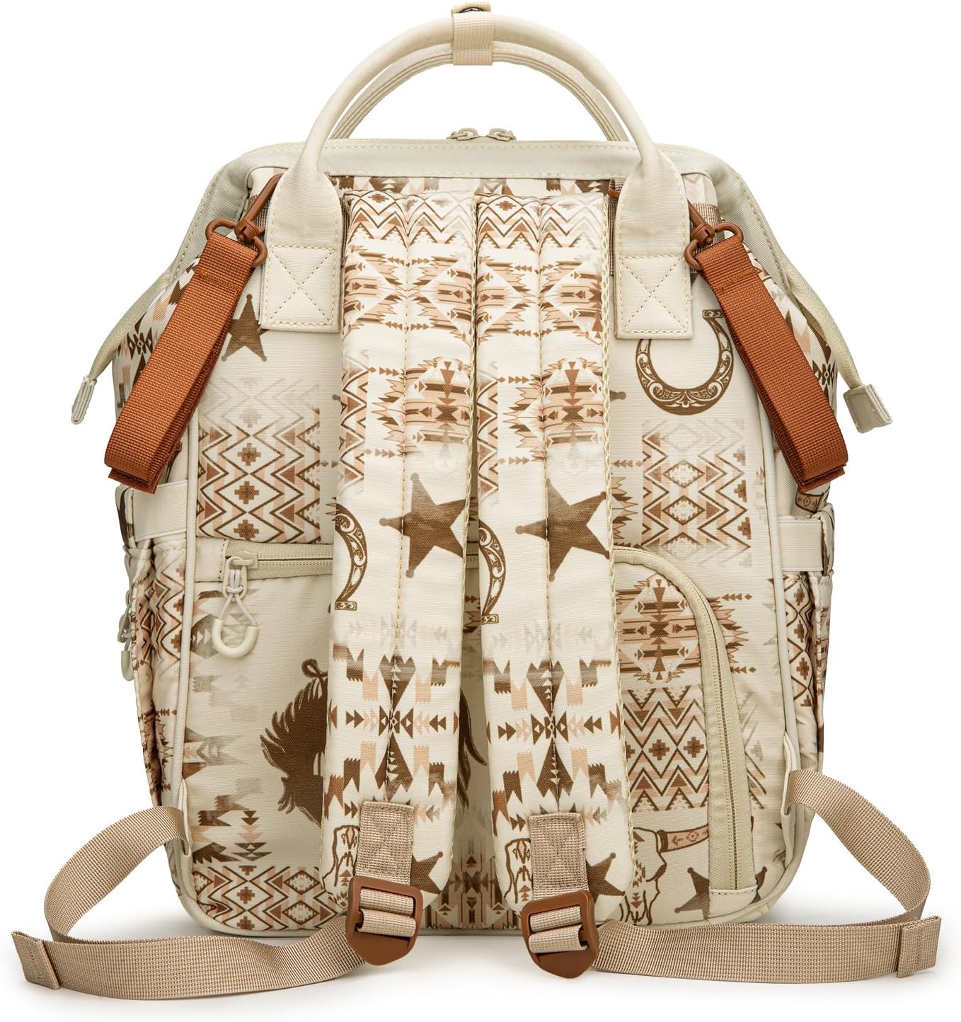 Wrangler Diaper Bag Backpacks Western Backpack Purses Multi-function Baby Bags for Mom with Waterproof Changing Pad & Pacifier Case