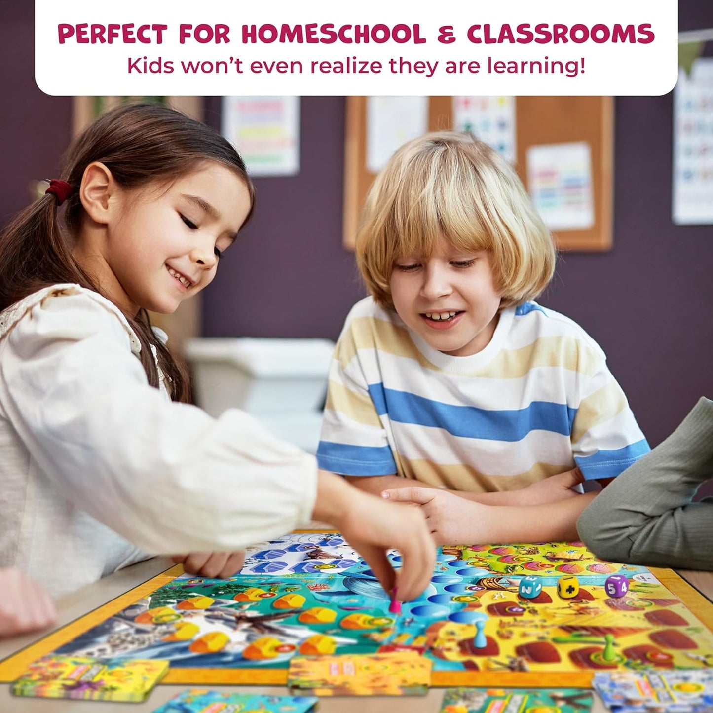 Number Hunter Math Board Game – Addition & Subtraction Adventure for Kids Ages 4-8 – Fun Educational STEM Game for Kindergarten, 1st-3rd Grade, Homeschool & Family Game Night