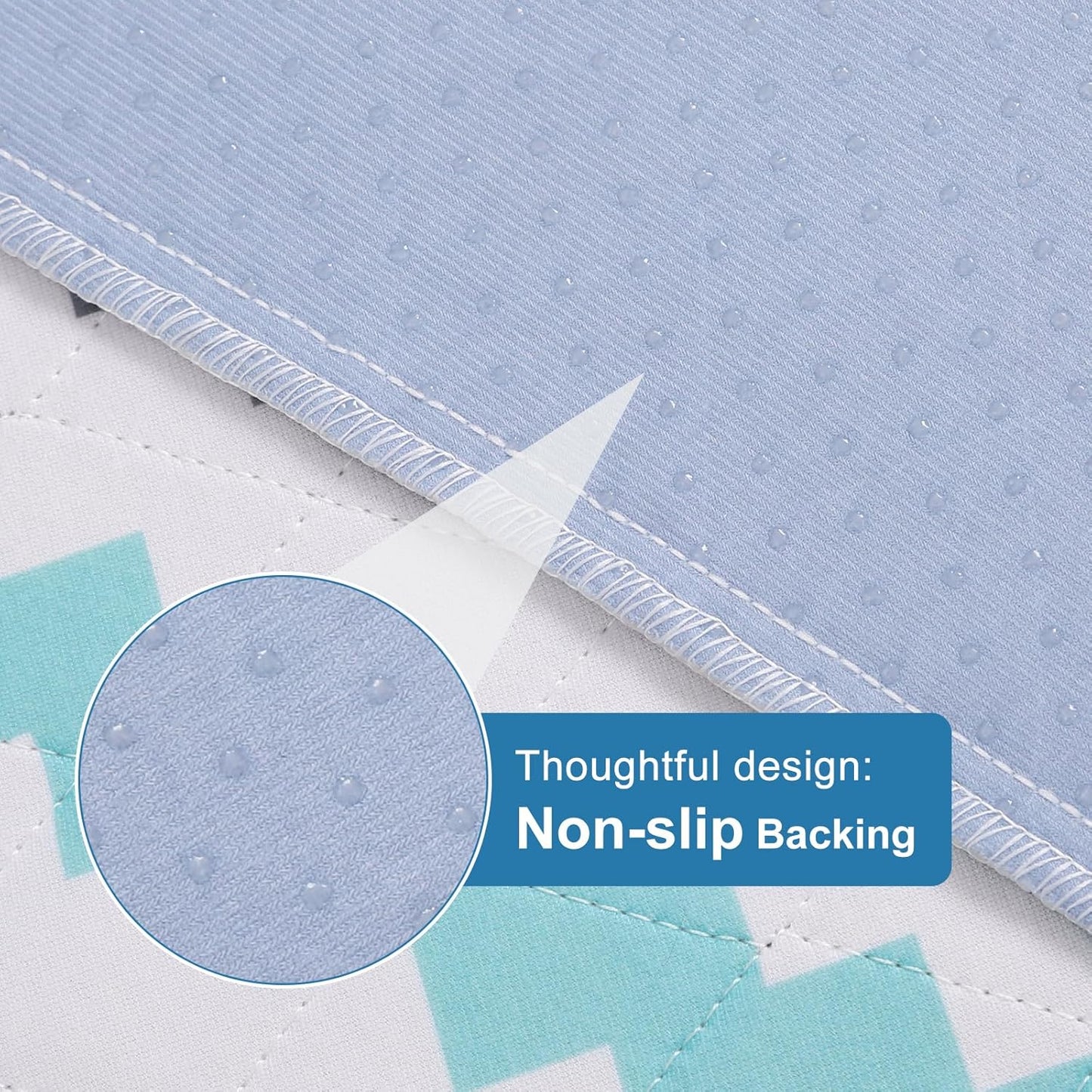 OUTCREATOR® Washable Bed Pads 34" x 56" (Pack of 2), Incontinence Mattress Protector, Anti-Slip Waterproof Underpads for Adults Kids Elderly Pets, Absorbency & Reusable Bedwetting Pads (Wave)