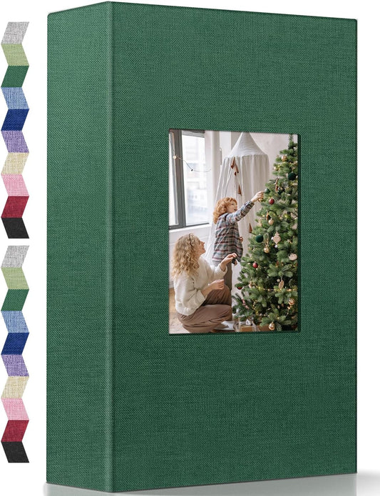 popotop Photo Album 4x6-420 Photos Photo Books with 420 Horizontall Pockets,Linen Cover Albums for Family Wedding Anniversary Baby Vacation Pictures