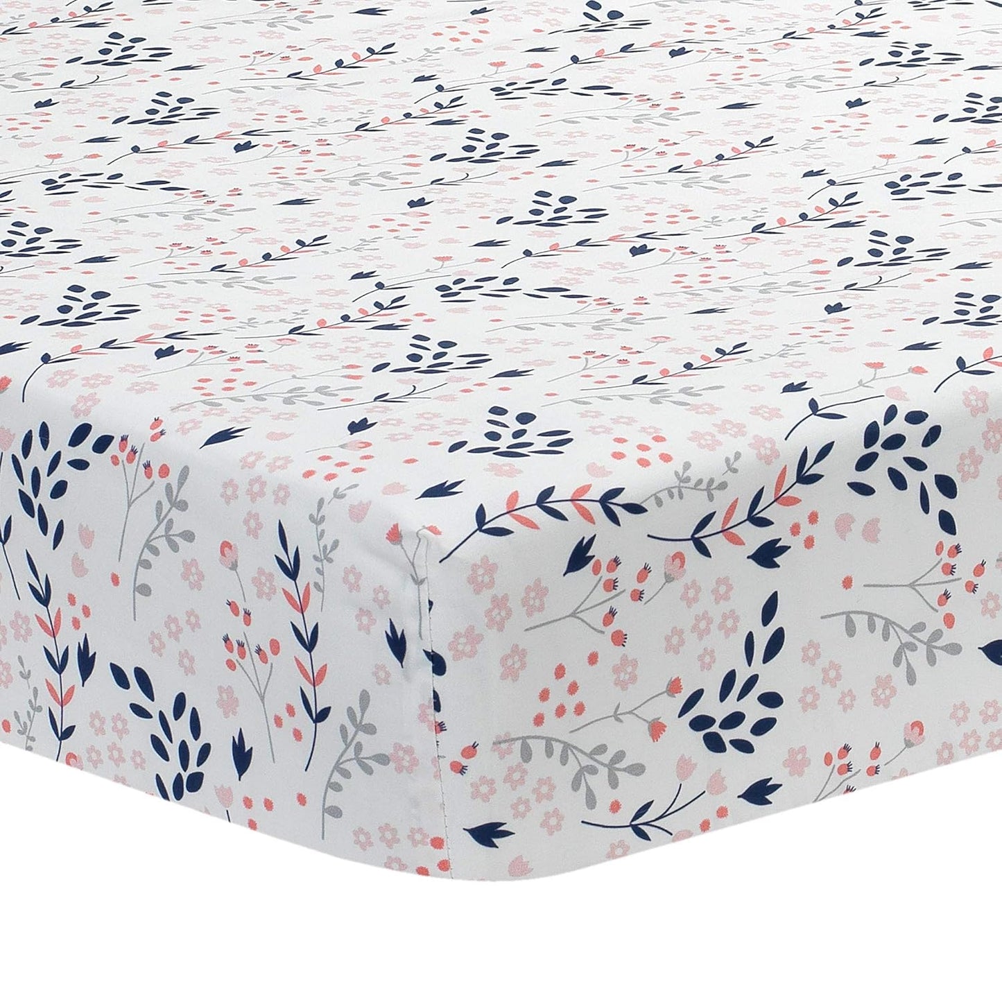 Lambs & Ivy Forever Friends 4-Piece Nursery Crib Baby Bedding Set - Blue, Pink