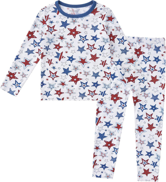 pureborn Baby Viscose From Bamboo Pajamas Set Pjs - Kids Toddler Girl Snug Fit Viscose Sleepwear 2pcs 18M-8Y