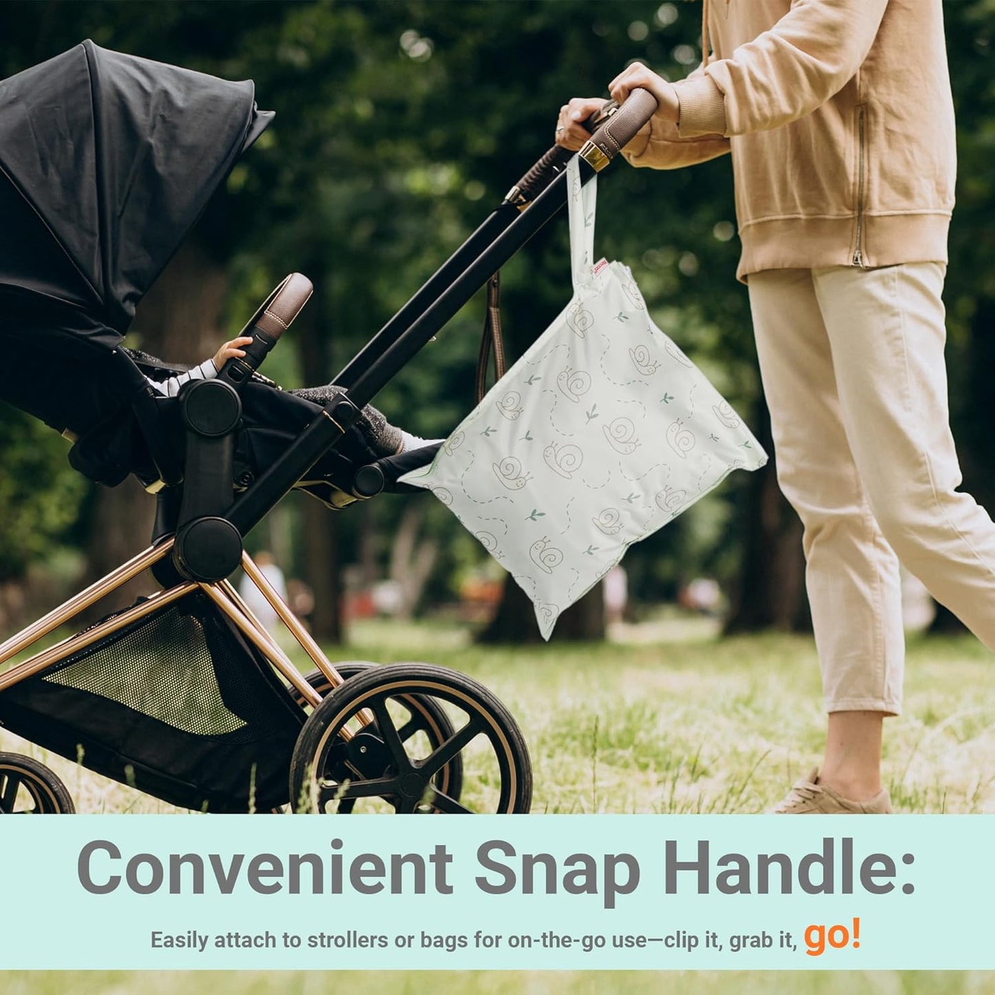 HECCEI Wet Dry Bag, 2-Pack Reusable Waterproof Wet Bagsfor Swimsuits & Baby Clothes, Leakproof Cloth Diaper Wet Bags for Travel & Diaper Changes (Soft Check)