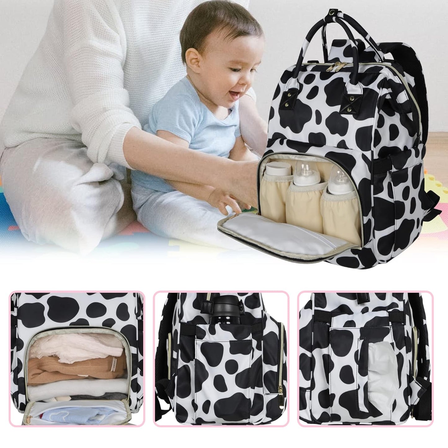 Diaper Bag Backpack Multifunction Maternity Diaper Bag for Baby Girls & Boys Large Capacity Travel Nappy Bags