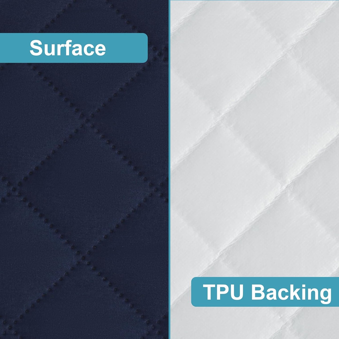 NTBAY 2 Pack Waterproof Crib Mattress Protector, Quilted 28"x52" Toddler Fitted Sheet - Machine Washable - Soft and Breathable Mattress Pad Cover for Crib, Nursery, Daycare, Cot, Navy Blue