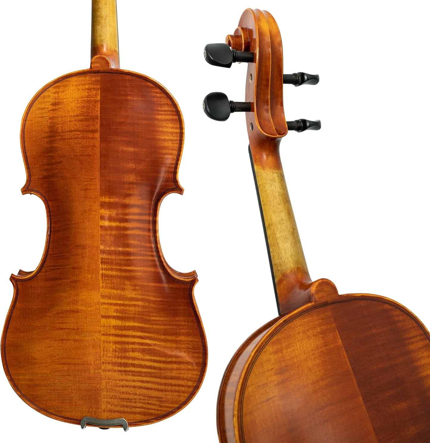 Kennedy Violins Louis Carpini G2 Violin Outfit CLEARANCE Carrying Case and Accessories Included - Solid Maple Wood and Ebony Fittings (4/4)