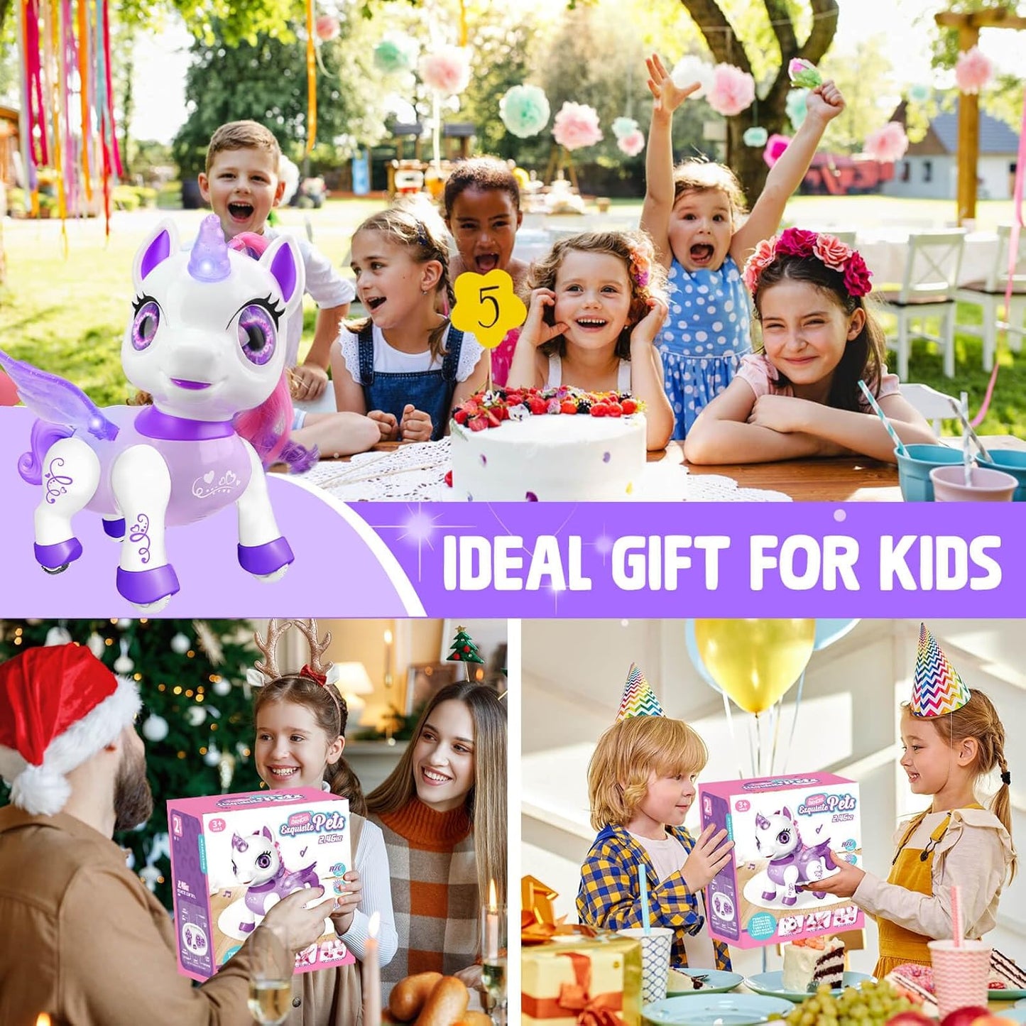 Unicorn Toys for Girls Age 4-6: Robot Pets for Kid Remote Control Robot Toy for Ages 5-7 Smart Robots Girl Toy 4-5 Robot Toy for Kid 8-12 Birthday Gifts for 3 4 5 6 7 8 Year Old Girl, Purple