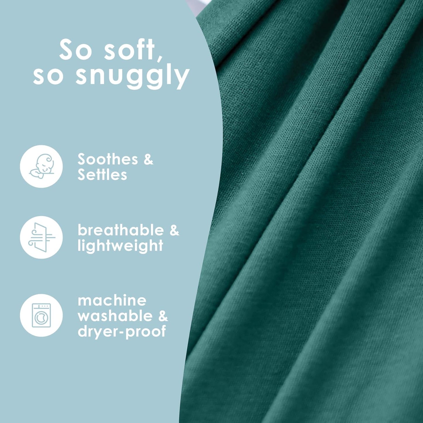 Sleepy Wrap Stretchy Ergonomic Baby Carrier Sling for Newborns to Toddlers - Hands-Free Lightweight Baby Wrap 7-35 lbs (Dark Green)