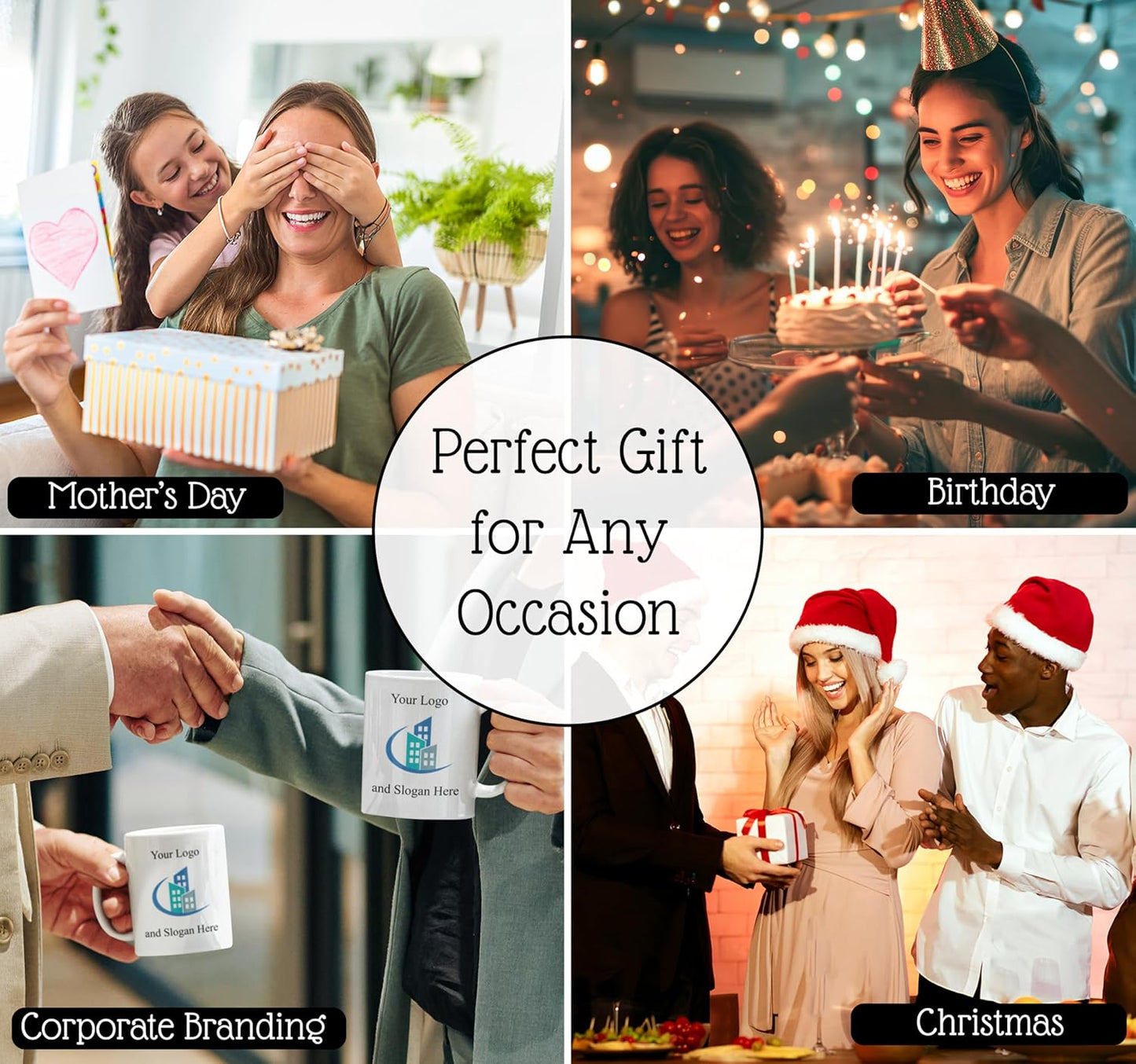 Personalized Coffee Mug | Custom Photo Text or Logo Ceramic Mug | Customized 11 Oz Tea Cup – Unique Gift for Women & Girl | Taza Personalizadas Design with Picture and Words | White – Pink