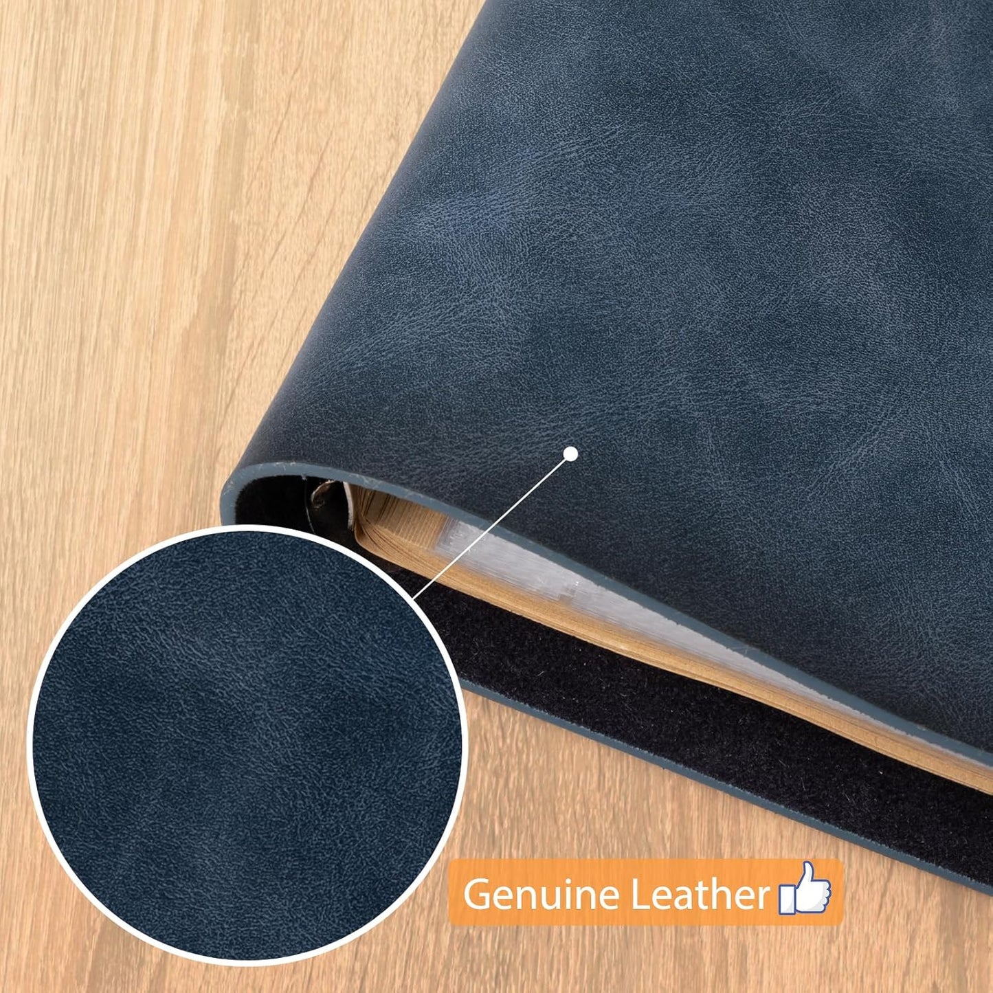 Photo Album 4x6 200 Photos, Genuine Leather Photo Albums with Writing Space with 30 Writing Paper, Travel Family Wedding Kids Graduation Ultrasound Baby Picture Album Scrapbook Photo Album（Love Tree）