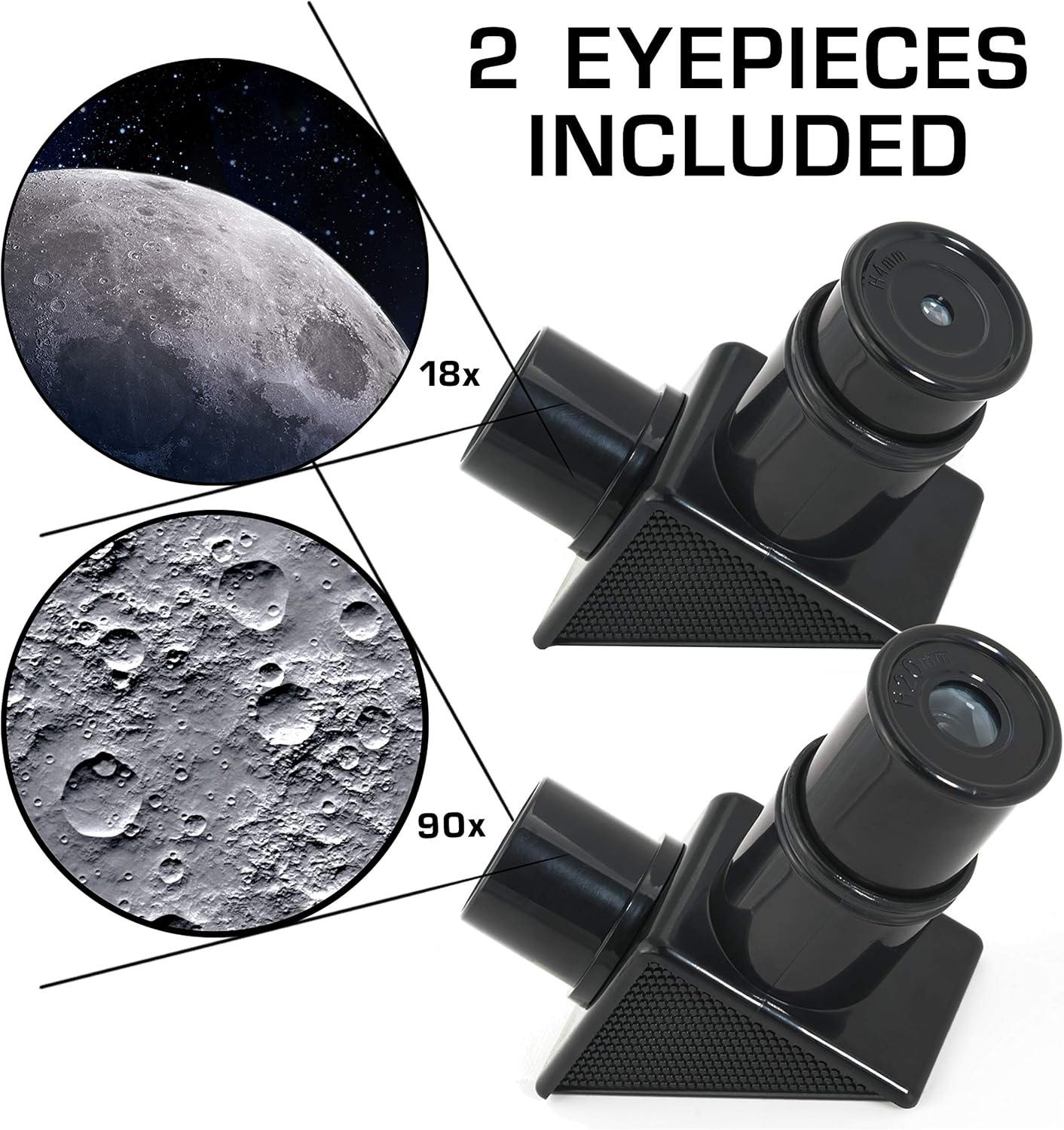 NASA Lunar Telescope for Kids – 90x Magnification, Includes Two Eyepieces, Tabletop Tripod, and Finder Scope- Kids Telescope for Astronomy Beginners, Space Toys, NASA Gifts (Amazon Exclusive)