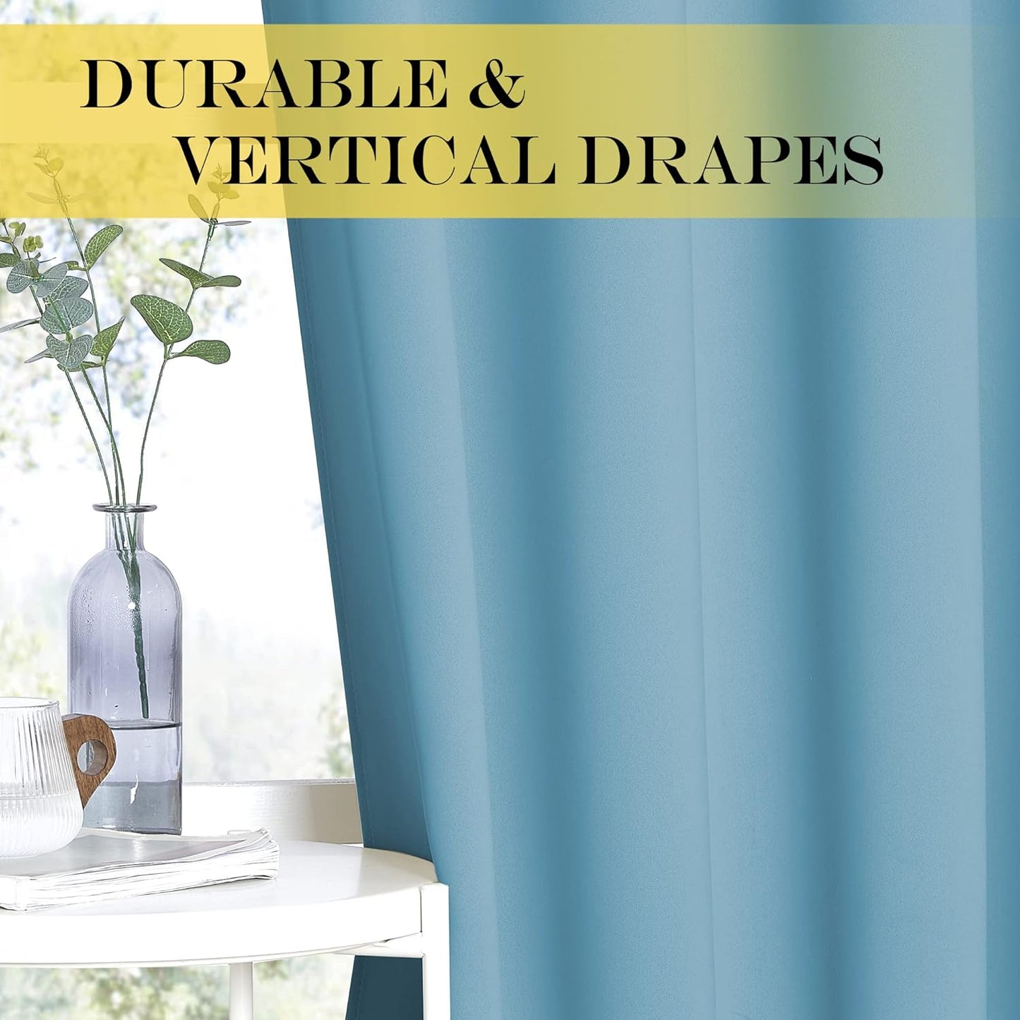 NICETOWN Window Curtains 72 inches Long, Thermal Insulated Grommet Room Darkening Window Treatments for Bedroom/Living Room, Teal Blue, Set of 2, W37 x L72