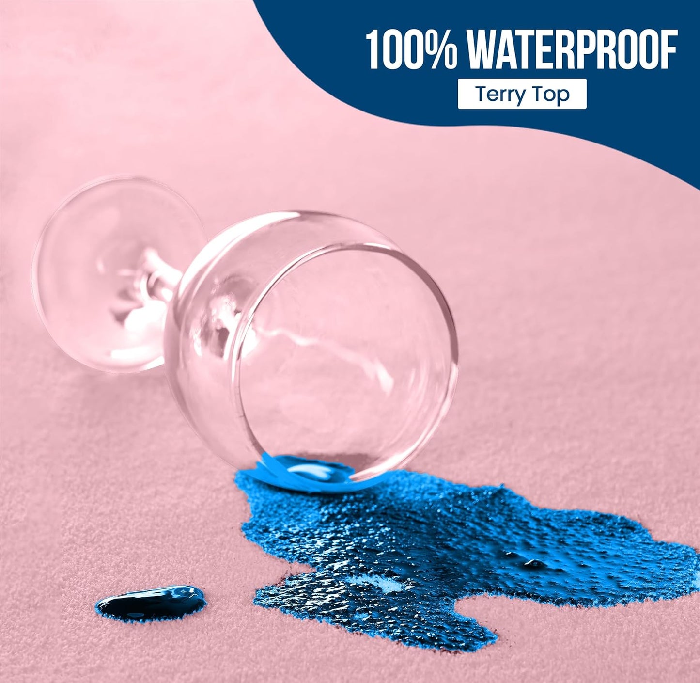 Utopia Bedding Waterproof Mattress Protector Queen Size, Premium Terry Mattress Cover 200 GSM, Breathable, Fitted Style with Stretchable Pockets (Pink)