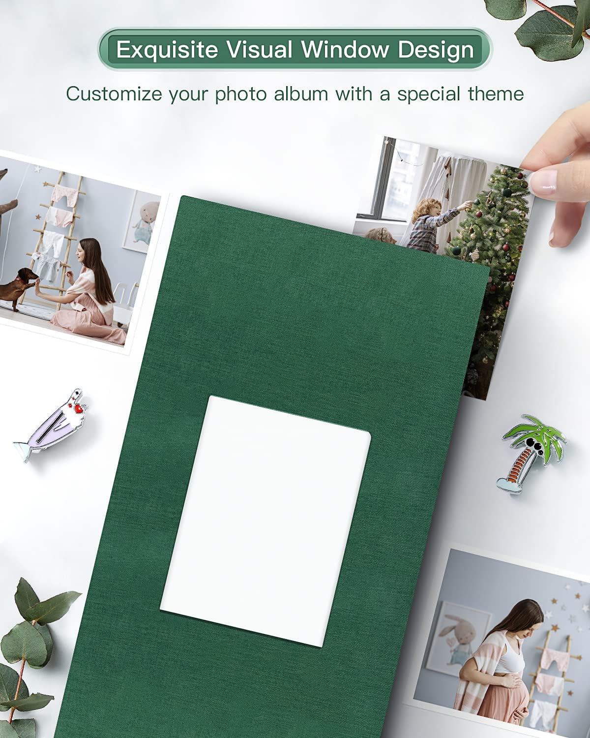 popotop Photo Album 4x6-420 Photos Photo Books with 420 Horizontall Pockets,Linen Cover Albums for Family Wedding Anniversary Baby Vacation Pictures