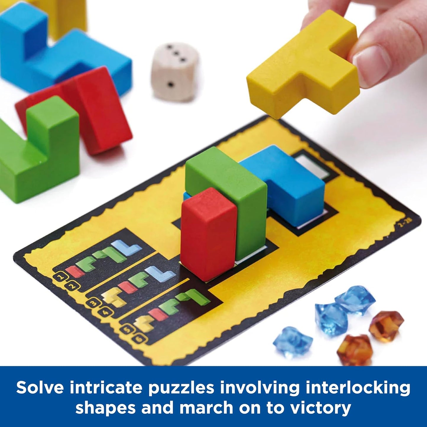 Ubongo 3D - a Kosmos Game | Geometric Puzzle Game with Three-Dimensional Blocks | Family Friendly Fun Game | Highly Re-Playable | Quality Components (Made in Germany) | 1 to 4 Players, Ages 8 and up