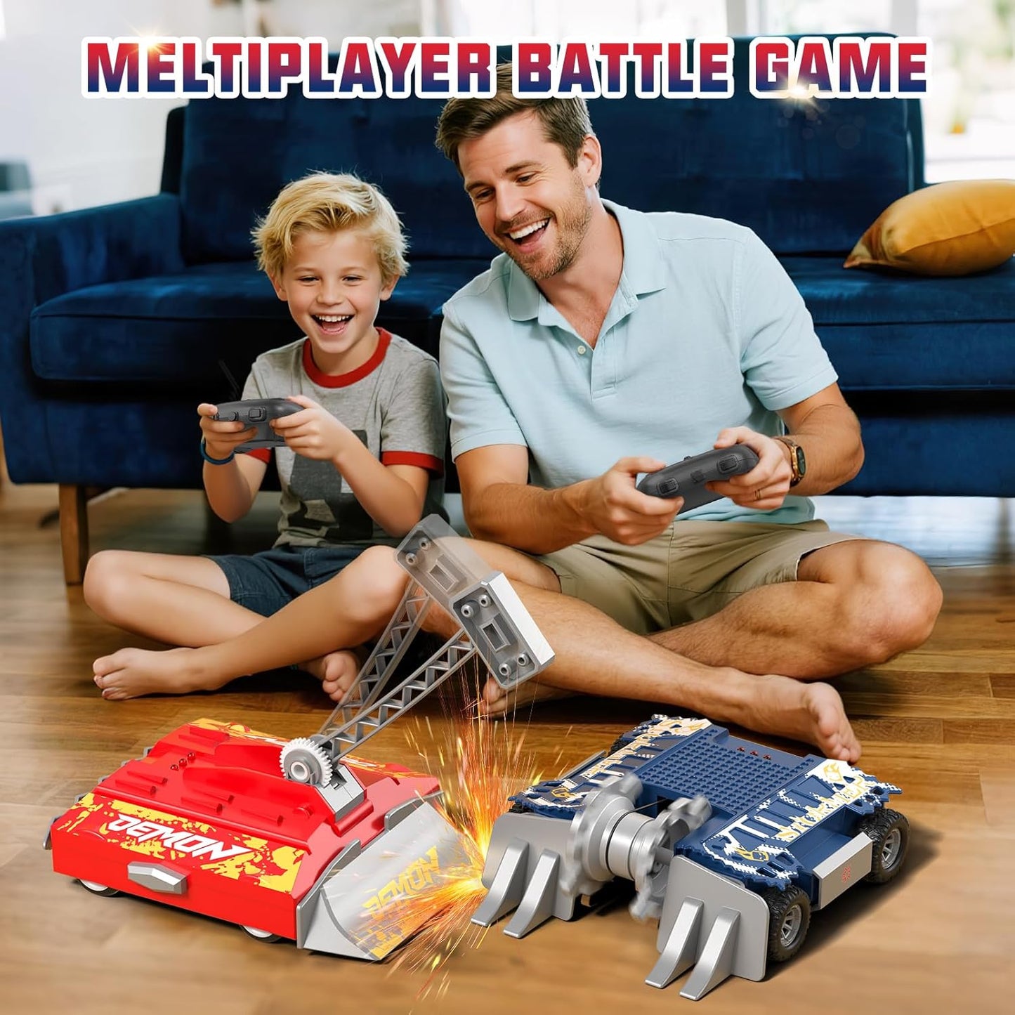 Remote Control Battle Robots, RC Fighting Robots Toys for Kids, Combat Robot STEM Toys, 4WD 2.4 GHz Remote Control Robot Set Birthday Gifts for Boys and Girls Age 5 & Up