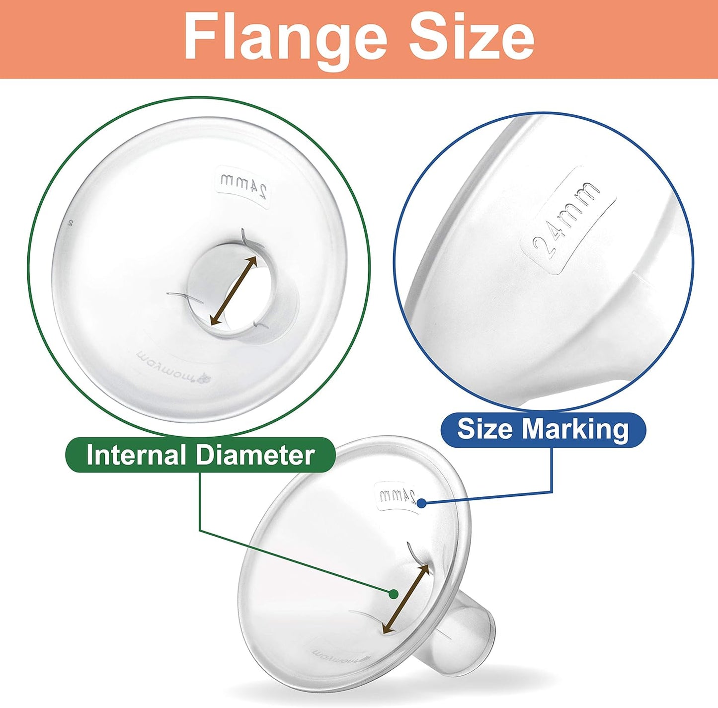 Maymom Breast Pump Kit Compatible with Medela Pump in Style Advanced Pump; 2xTwo-Piece 24mm Breastshield, 2 Valve, 4 Membrane, 2 Replacement Tubing; Replacement Part for Medela Shield, Medela Valve