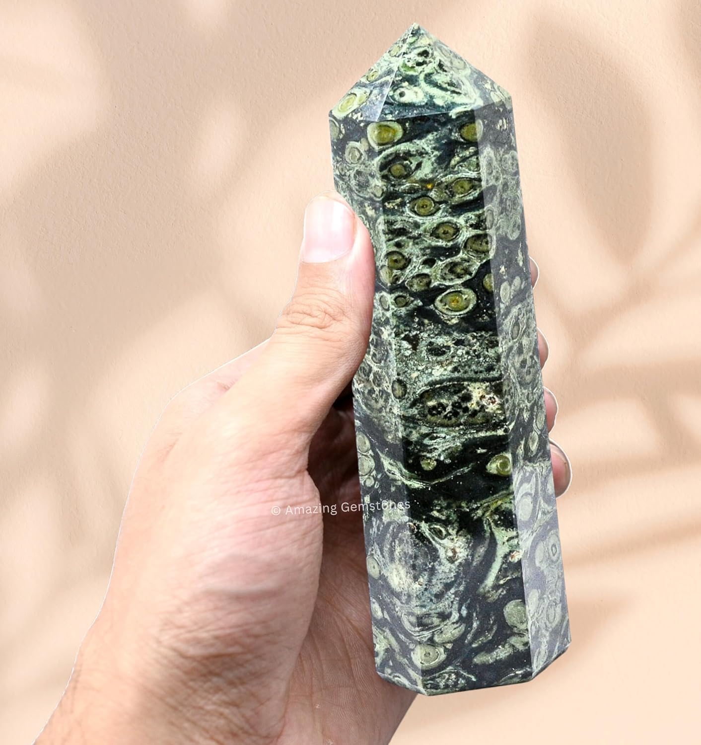 Amazing Gemstone Large Kambaba Jasper Crystal Towers ~ Natural Healing Crystal Point Obelisk for Reiki Healing and Crystal Grid (5.5" to 6" INCH)
