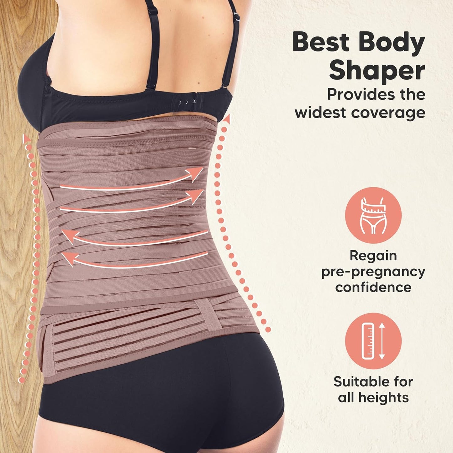 3 in 1 Postpartum Belly Support Recovery Wrap – Postpartum Belly Band, After Birth Brace, Slimming Girdles, Body Shaper Waist Shapewear, Post Surgery Pregnancy Belly Support Band (Dusty Plum, 2XL)