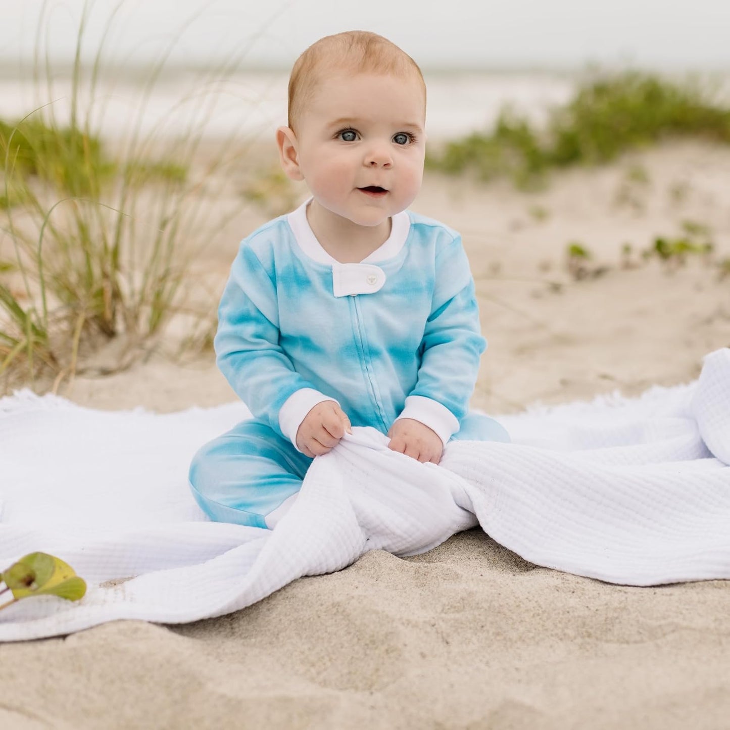 Burt's Bees Baby baby-boys Sleep and Play Pjs, 100% Organic Cotton One-piece Zip Front Footless Romper Jumpsuit Pajamas