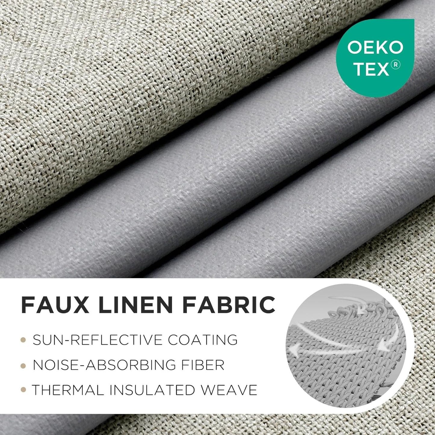 Joydeco Blackout Room Divider Curtains, Extra Wide Light Beige Sliding Door Drapes Living Room Curtains, 1 Panel 100W x 90L Inch Patio Door Drapes for Room Privacy