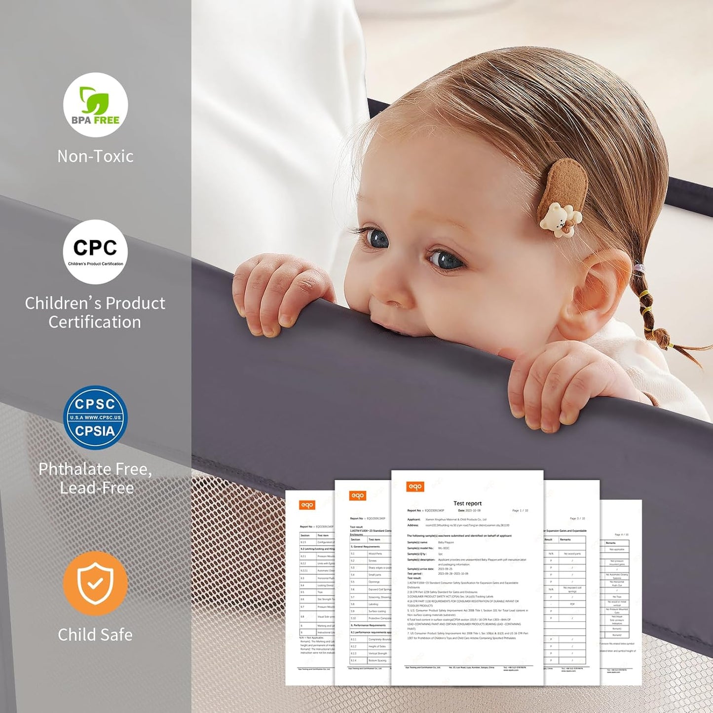 Baby Playpen,Large Play Pen for Babies and Toddlers with Door 79x71 Inch, Adjustable Playpen Non-Slip Suction Cups Base Safe and Sturdy, Indoor Outdoor Playard,Black