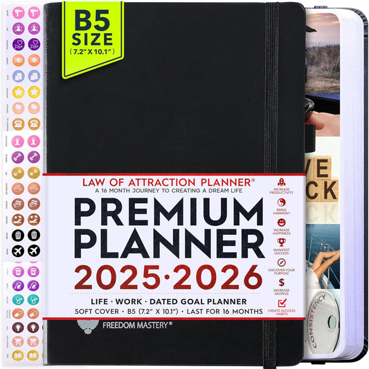 2025-2026 Planner Weekly and Monthly | 16-Month Life Planner to Increase Focus & Productivity | Reduce Overwhelm & Achieve Your Biggest Goals | Include Gift Box & Stickers | Sep 2025-Dec 2026