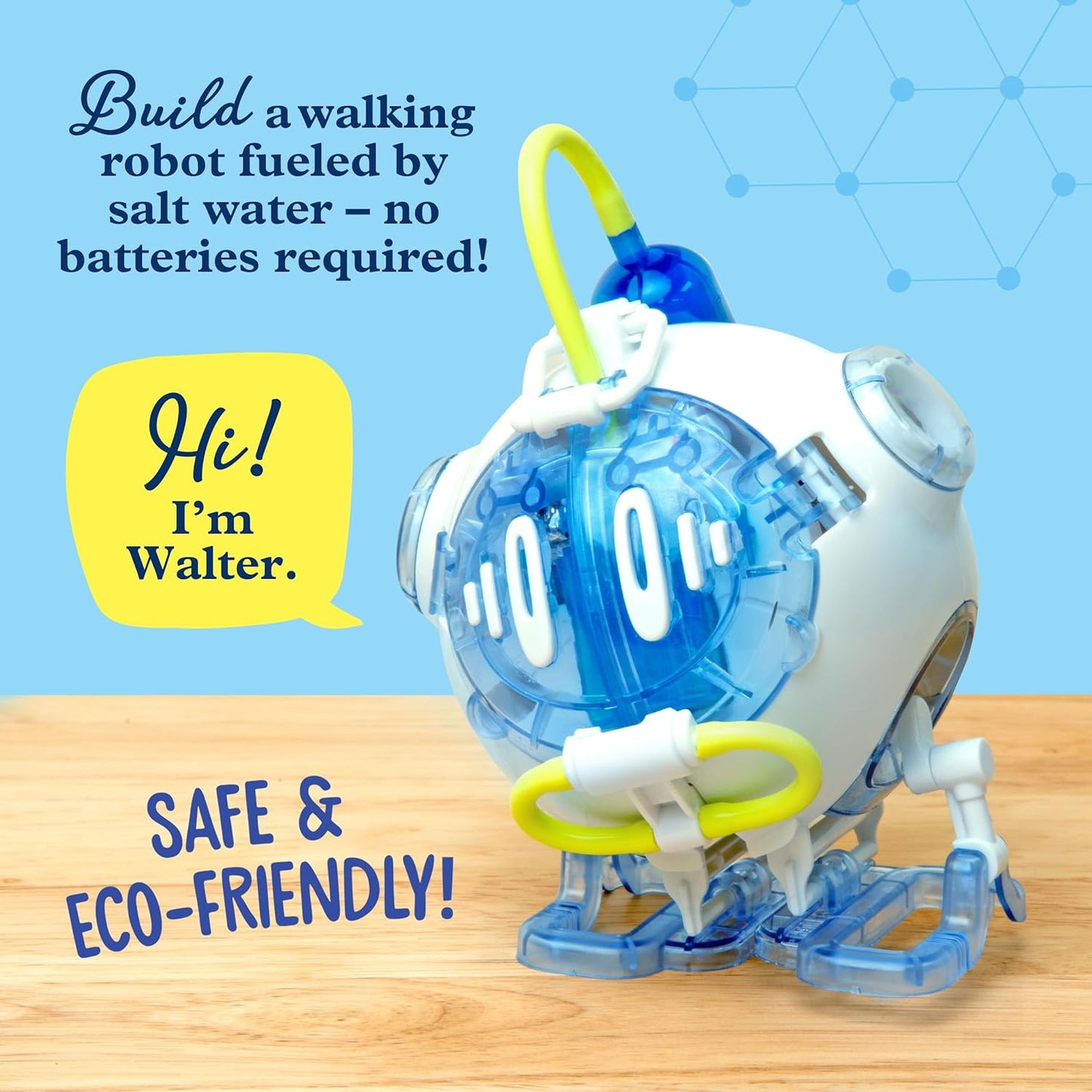 Thames & Kosmos Saltwater Fuel Cell Robot STEM Experiment Kit | Build a Walking Robot, No Batteries Required, Walks Up to 1 Hour on 1 Drop of Salt Water, Explore Non-Toxic, Renewable Energy, Ages 8+