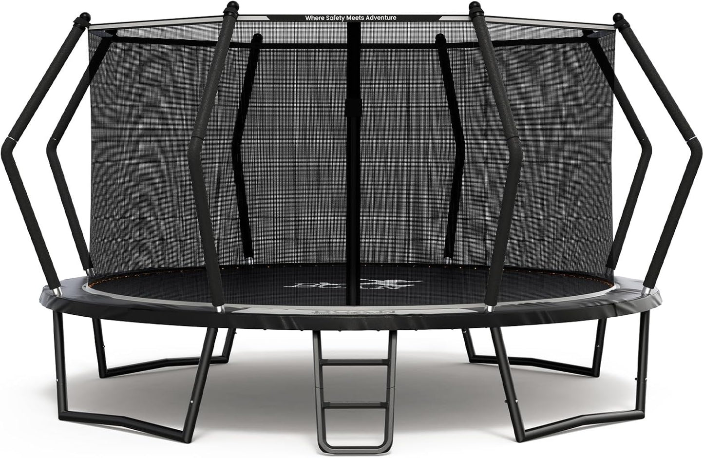BCAN 8FT 10FT 12FT 14FT 15FT 16FT Recreational Trampoline with Enclosure for Kids Adults, ASTM Approved, Outdoor Trampolines with Ladder for Kids