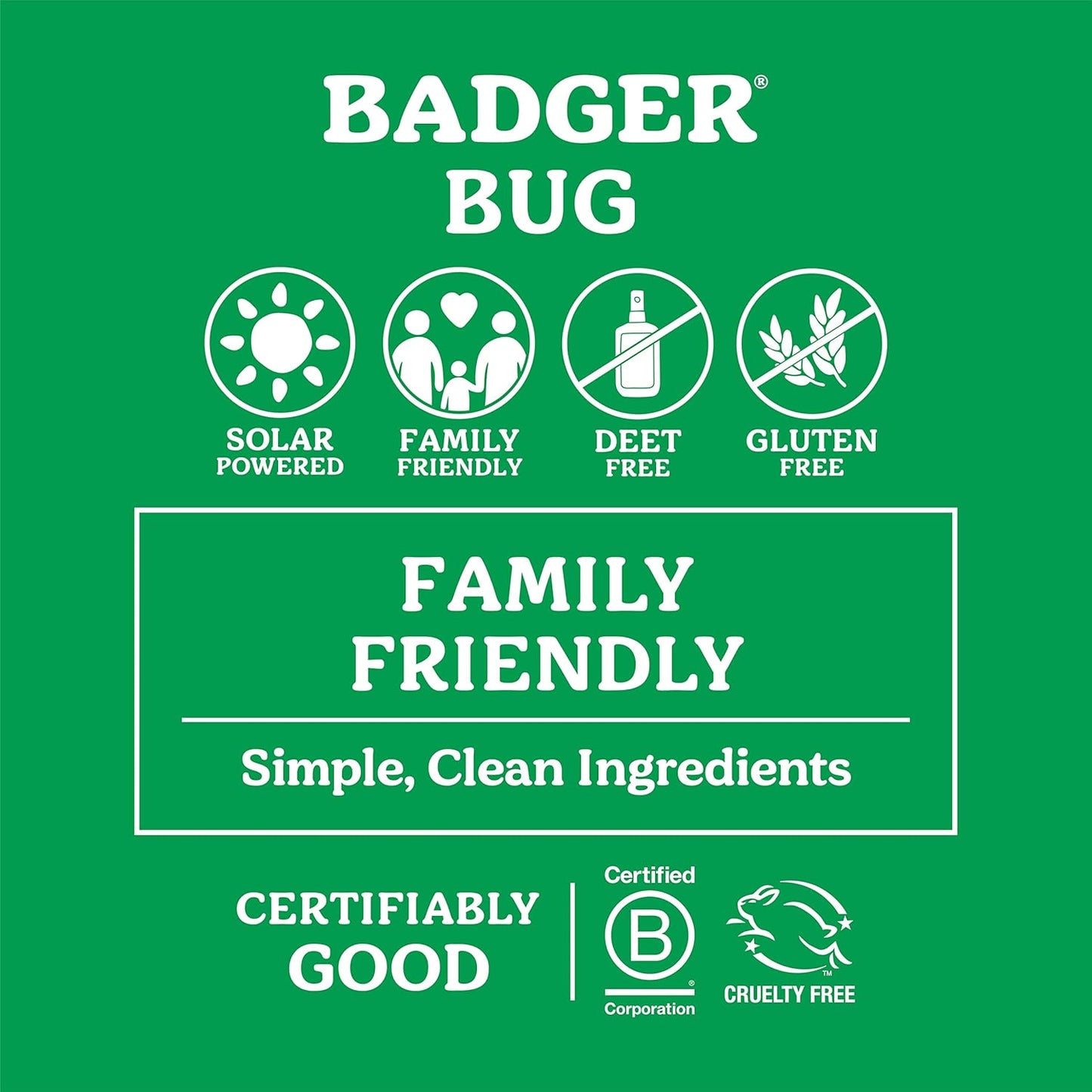 Badger Bug Spray, Family Friendly All Natural Mosquito Repellent w/Organic Essential Oils, Great Smelling Citronella Spray, Effective for 3 Hours, Deet-Free Vegan Insect Repellent, 4 fl oz, 2-Pack