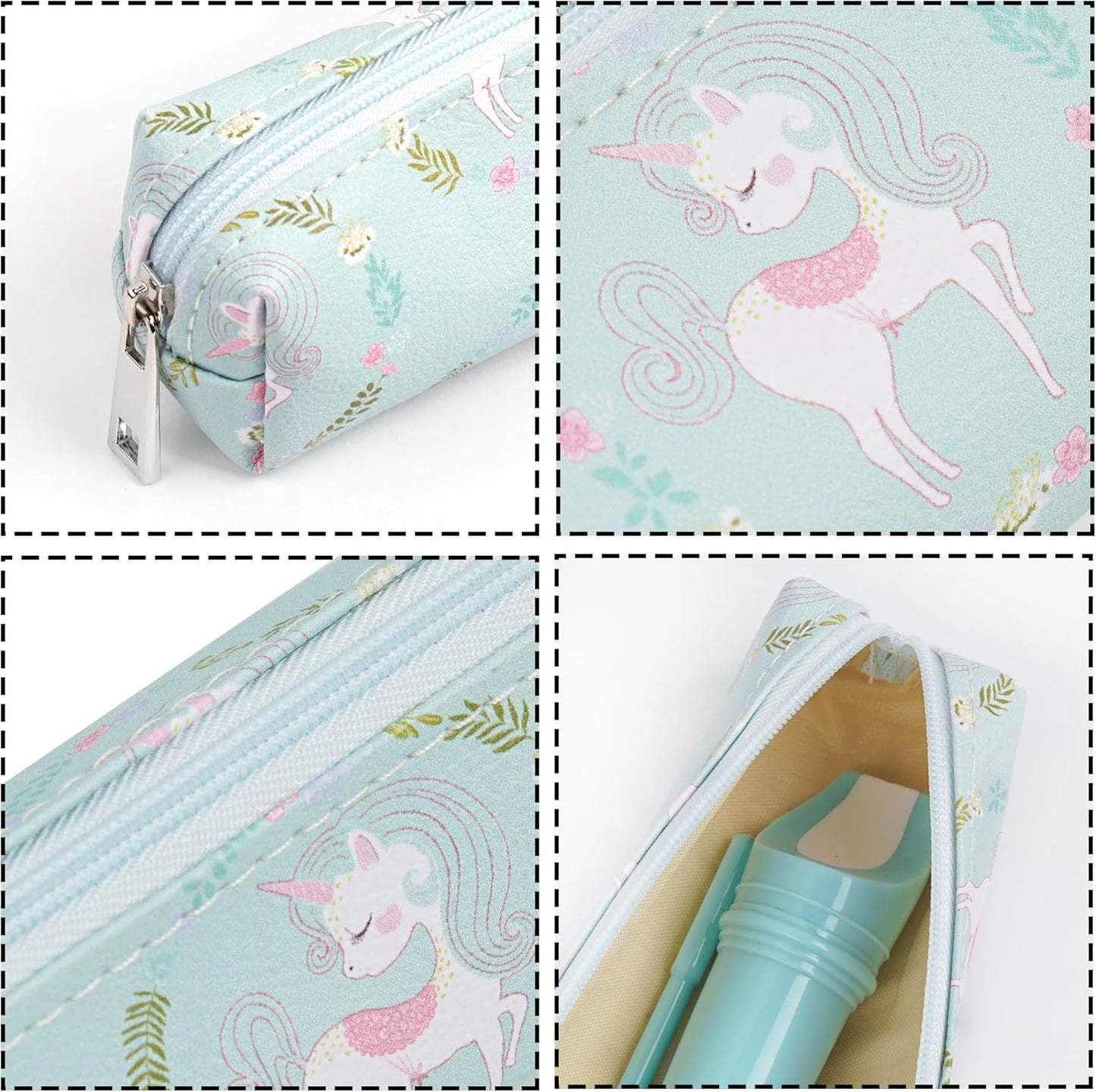 Recorder Instrument for Beginner Adults,8-Hole Soprano Descant Recorder Music Flute with Cleaning Rod & Case Bag For Home Entertainment(2-Green Unicorn2)