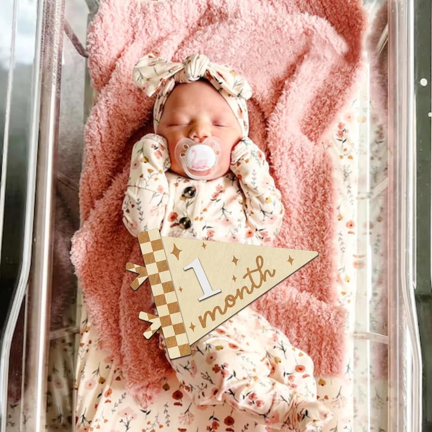 Baby Monthly Milestone Signs - Month Milestone Baby Boy - Baby Milestone Signs - Newborn Photography Props to Document Your Baby´s Growth - 1-12 Months Baby Milestone Signs (B08)