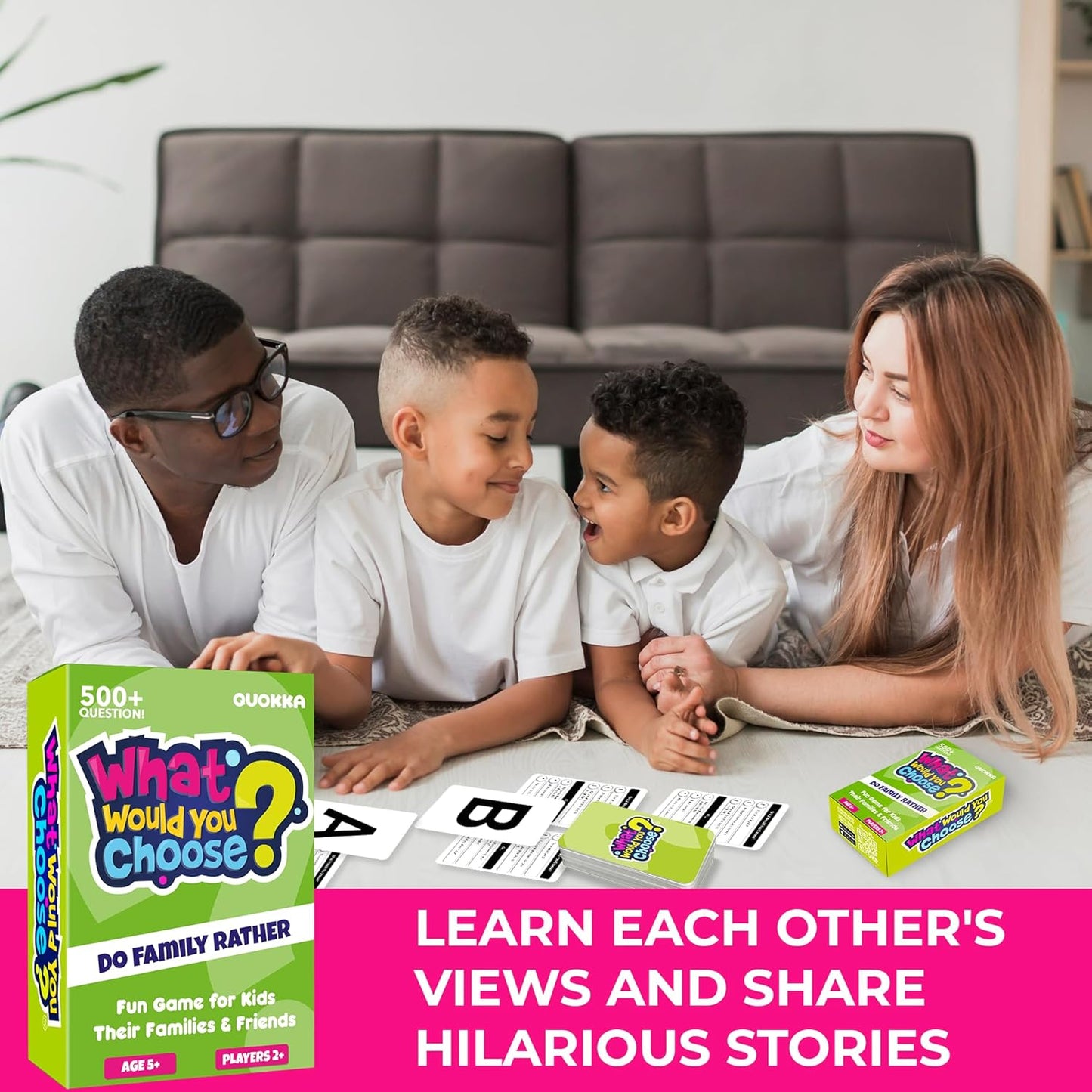 QUOKKA Board Games for Kids 8-12 Years - Family Edition - Card Game for Kids Ages 6-8 - What Would You Choose - Pick Your Answer - Improved Version