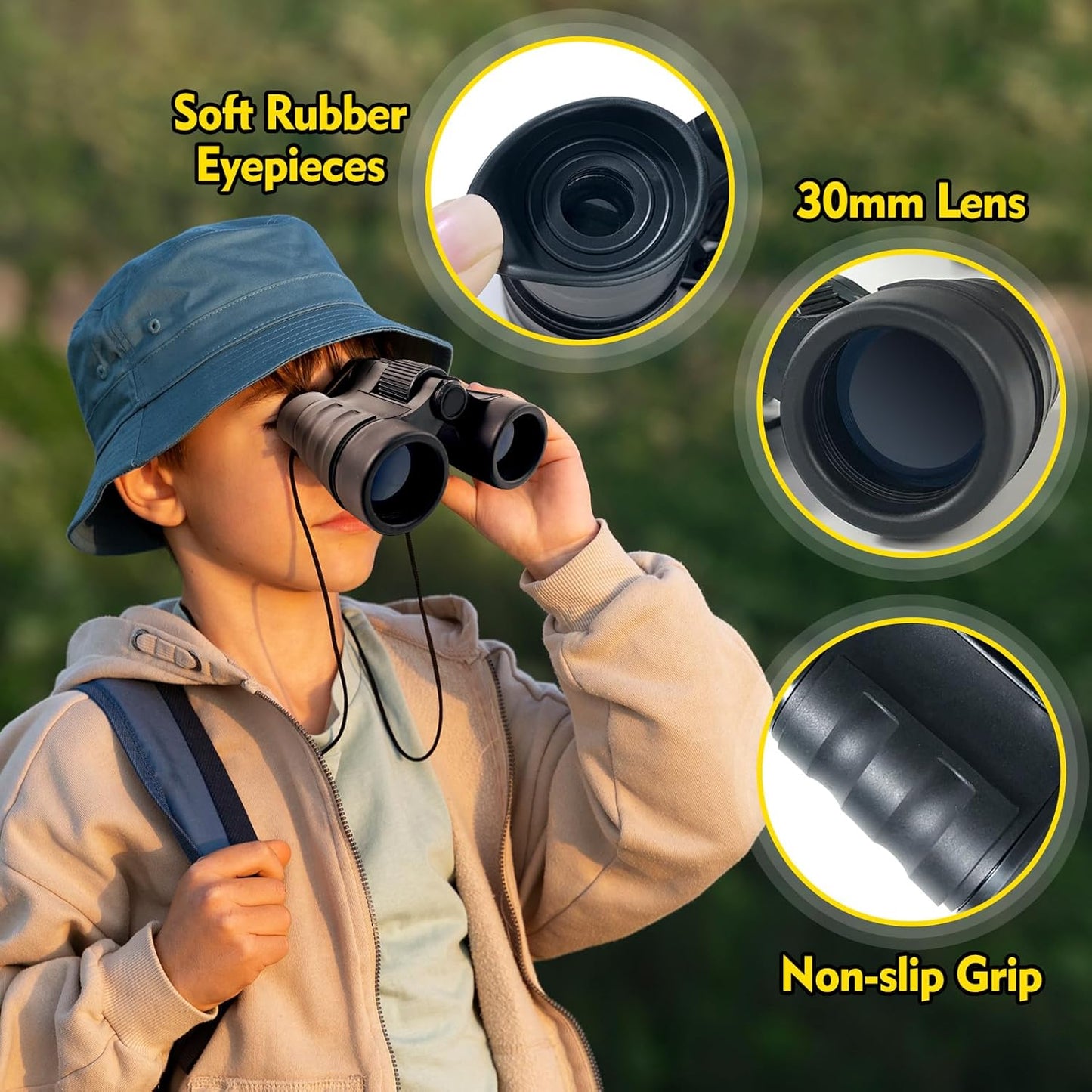Binoculars for Kids, Kids Binoculars for Ages 3-12 Boys Girls, Outdoor Gifts Toys for Kids- Perfect for Bird Watching, Camping, and Outdoor Exploration