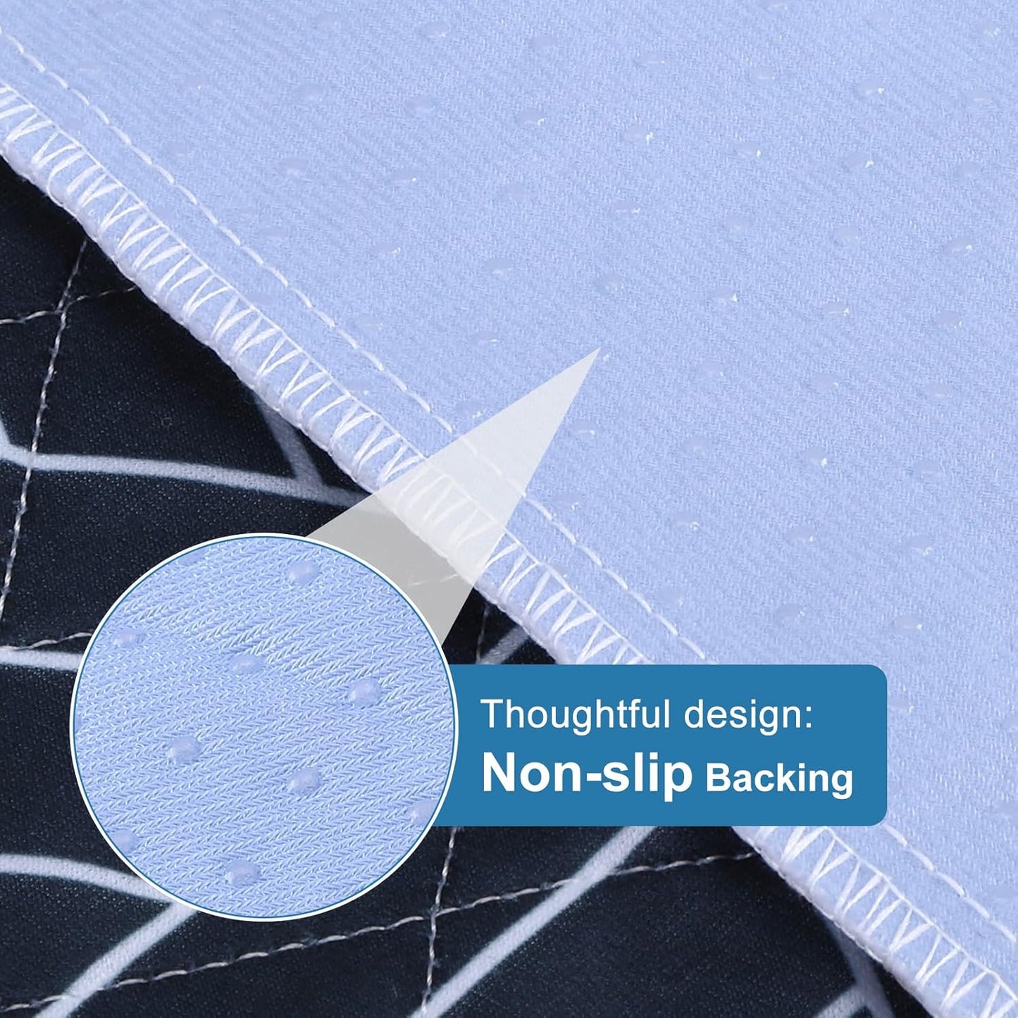 OUTCREATOR® Washable Bed Pads 34" x 56" (Pack of 2), Incontinence Mattress Protector, Anti-Slip Waterproof Underpads for Adults Kids Elderly Pets, Absorbency & Reusable Bedwetting Pads (Navy Blue)