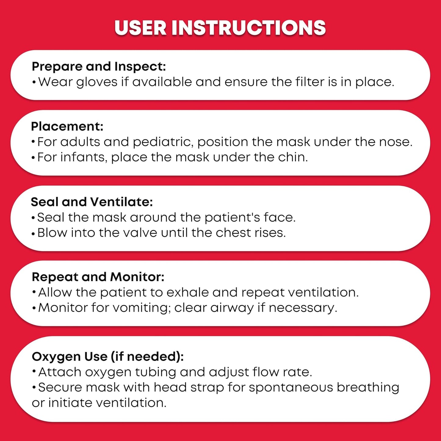 Adult and Infant CPR Mask Combo Kit – 8-Pack – 16 Valves, 8 Gloves, 16 Alcohol Pads – Emergency Resuscitation Kit for First Responders