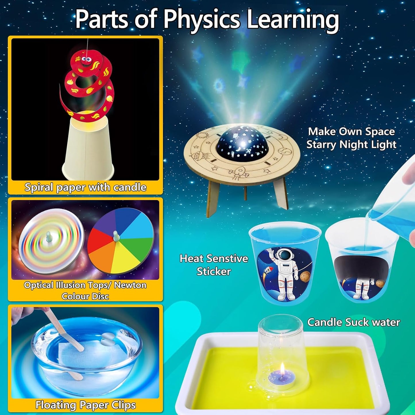 UNGLINGA 300+ Experiments Science Kit for Kids | S.T.E.M Educational Toys with Lab Manual | Volcano, Crystal Growing, Chemistry Set | Christams Birthday Gifts for Boys & Girls