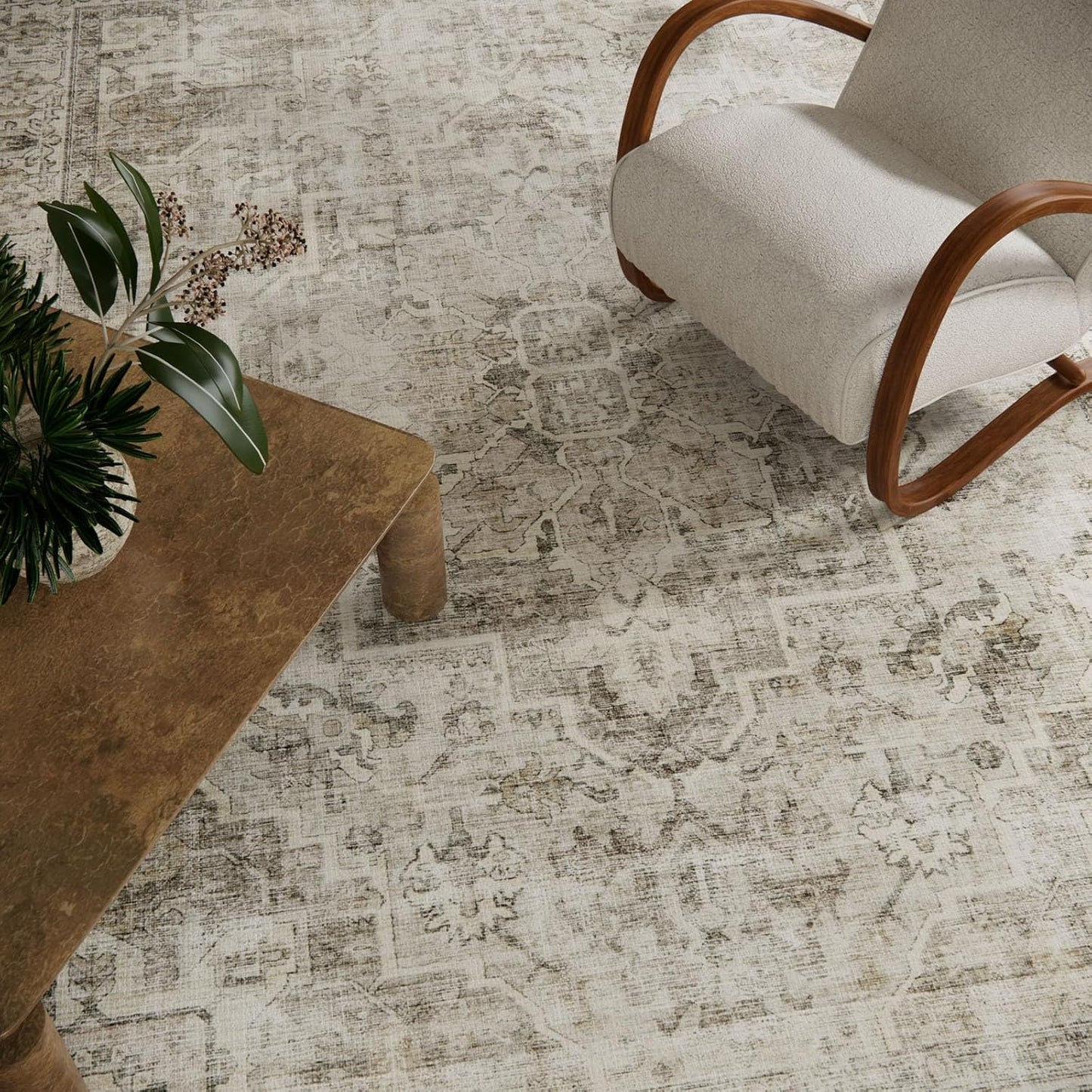 Machine Washable Throw Rugs for Entryway: Door Mat Indoor Entrance 4x6 Small Rug Stain Resistant Non-Slip Low Pile Soft Carpet for Kitchen Front Door Indoor Entry Bathroom Bedroom