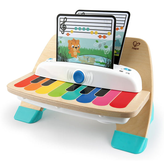 Baby Einstein and Hape Magic Touch Wooden Toy Piano, Montessori Musical Learning Toy for Babies and Toddlers 6mo+