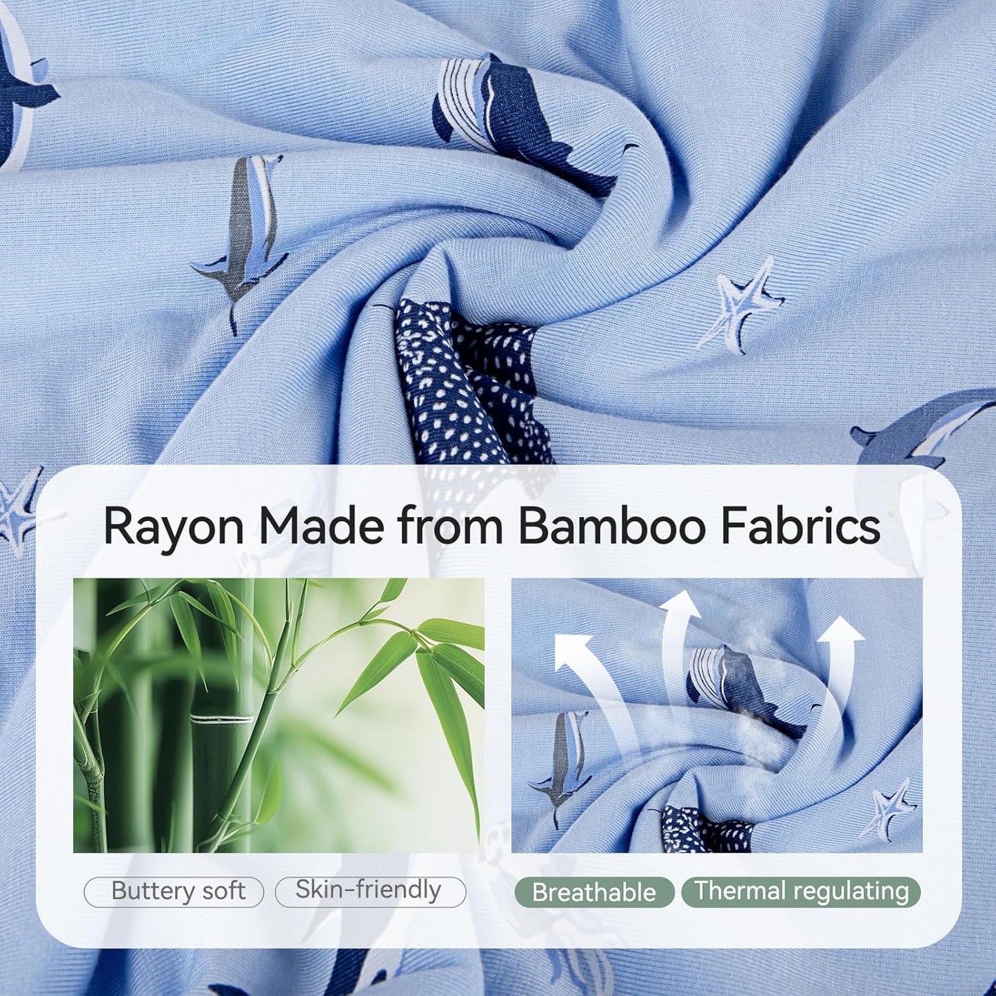 BubblePanda Rayon Made From Bamboo Baby Pajamas Baby Clothes for Boys Girls Unisex Zip-Front Non-Slip Onesie Sleeper