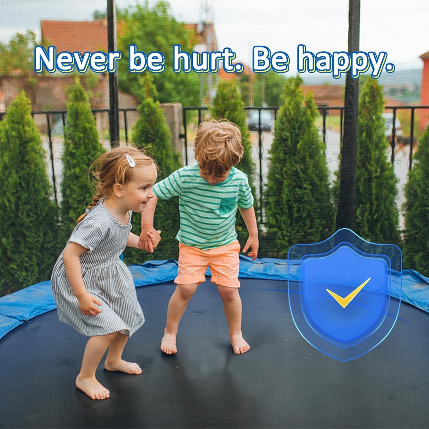 Trampoline Spring Cover, 10ft/12ft/14ft/15ft/16ft Trampoline Replacement Safety Pad, Waterproof Trampoline Accessories Pad for Round Frame